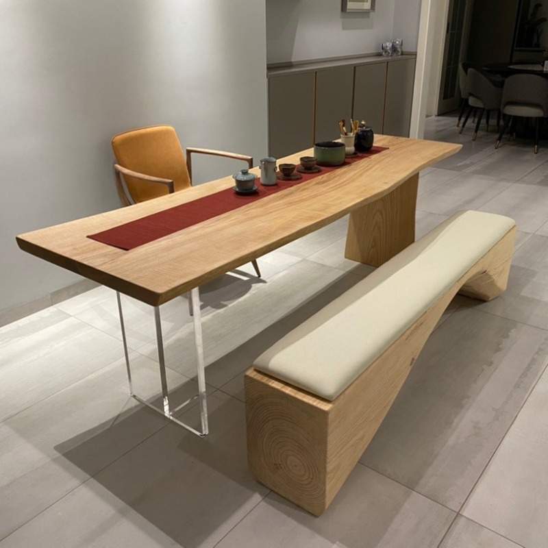 Office Furniture - 北欧無垢材アクリルフローティングテーブルモダンシンプルスタディベッドルームオフィスデスククリエイティブホーム家具モビリダスタジオFYFD