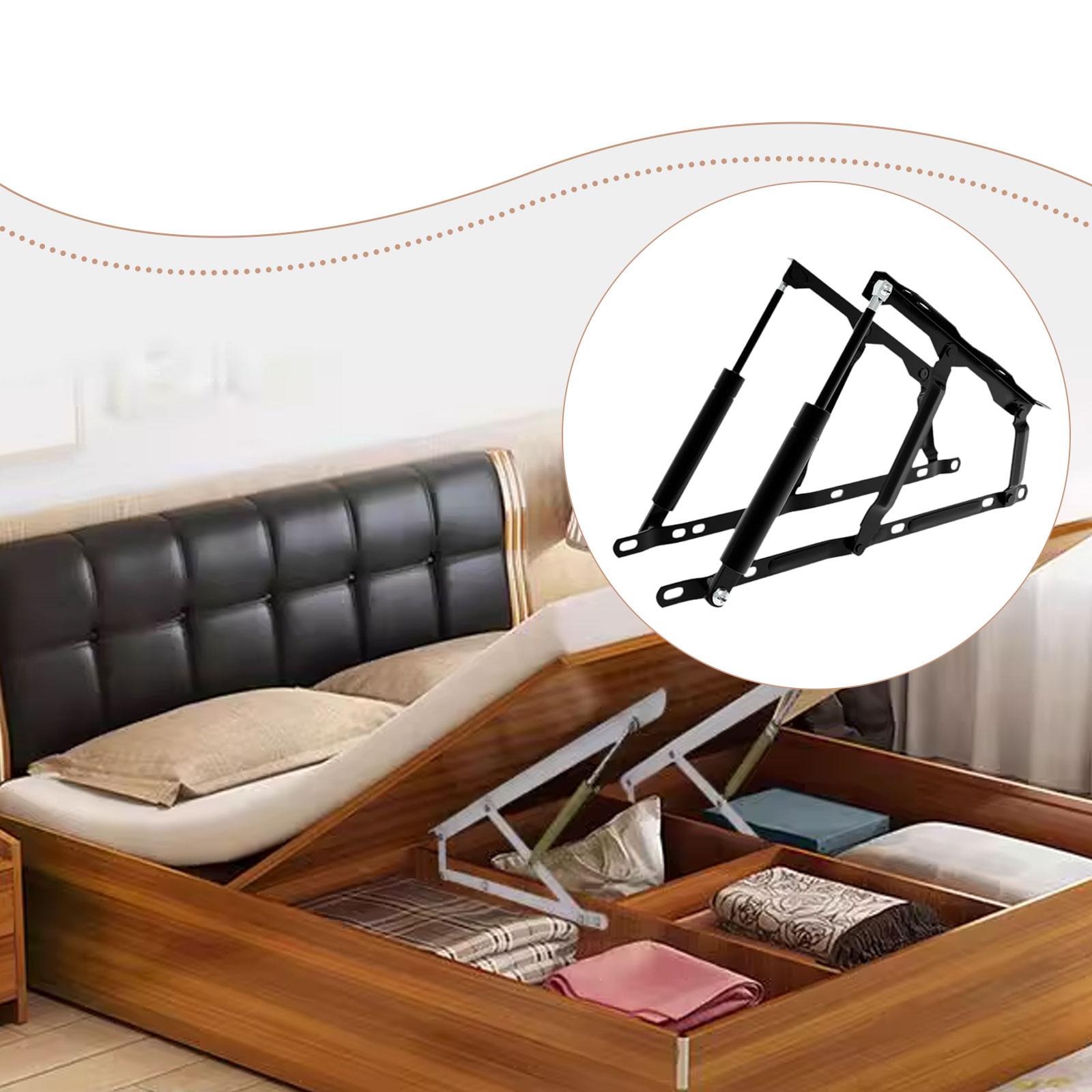 Gas Lift Storage Bed Hydraulic - 2個入りベッドリフト機構油圧ガススプリングベッド収納リフトキット75KG耐荷重ソファベッドキャビネットマットレスボックス家具用