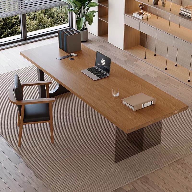 Office Furniture - イタリア製アクリル製フローティング木製オフィスデスクモダンシンプルリビングルームスタディデスクオフィスホーム家具タヴォロ・フリュッタンテFYFD