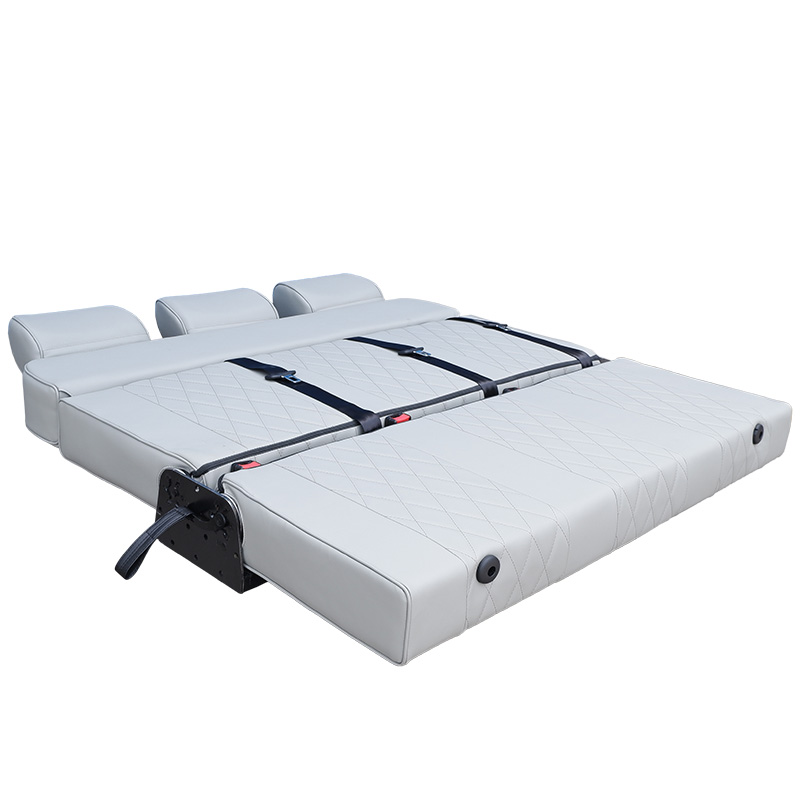Sofas - カスタマイズ可能な通気性のあるレザー製三つ折りソファベッド、キャンピングカー、RV、モーターホームバン用の快適な調節可能なシート