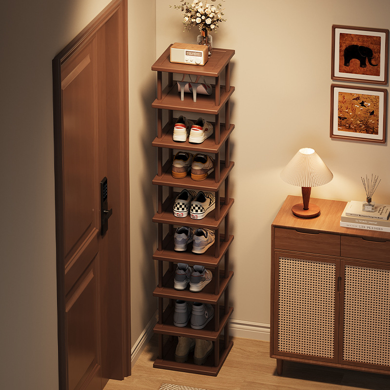 Shoe Rack Cabinet Narrow Entryway - モダンな玄関靴棚 家庭用 小型 狭い 多層式 シンプルな玄関収納