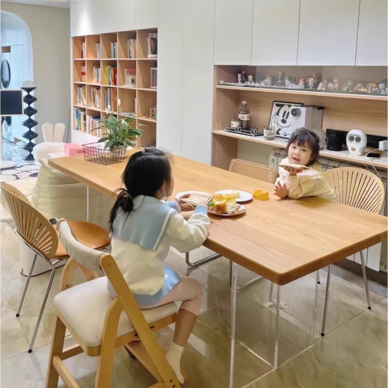 イタリア製アクリル無垢材フローティングテーブルモダンシンプル - Bedroom Furniture のレビューと価格