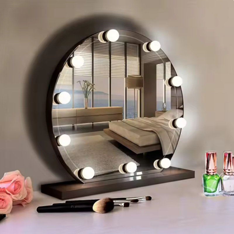 USB LEDハリウッドバニティランプ、取り外し可能な化粧鏡 - Dressing Table Vanity With Lighted Mirror のレビューと価格