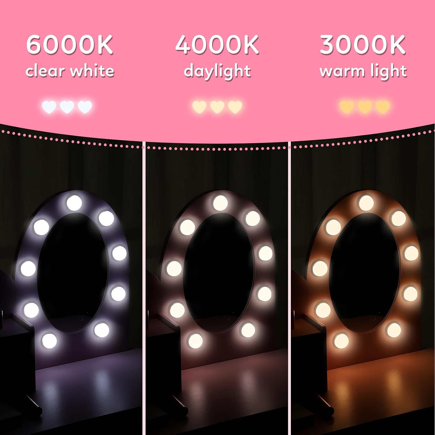 LEDライト付きの鏡、メイクアップテーブル、クッション付きの - Dressing Table Vanity With Lighted Mirror のレビューと価格