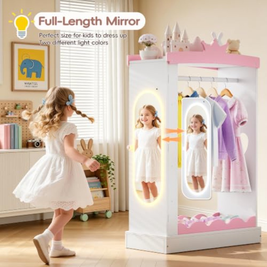 ライトアップ機能付きの全身鏡とジュエリーキャビネットが付いた - Full Length Mirror Jewelry Armoire のレビューと価格