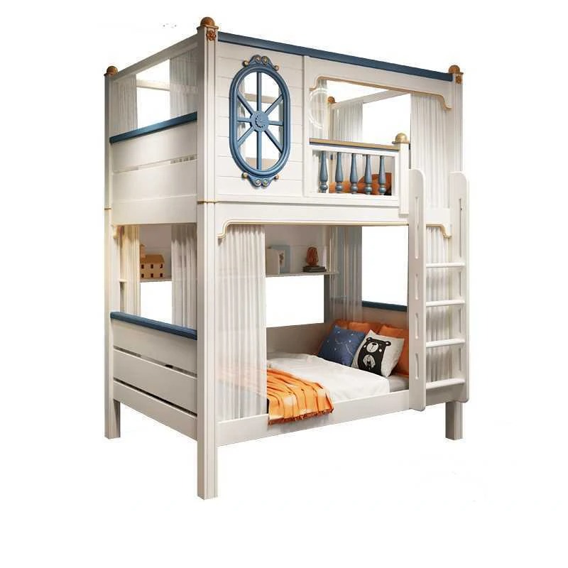 高級子供部屋用家具、スライドと階段付き二段ベッド - Bunk Bed With Stairs And Slide のレビューと価格