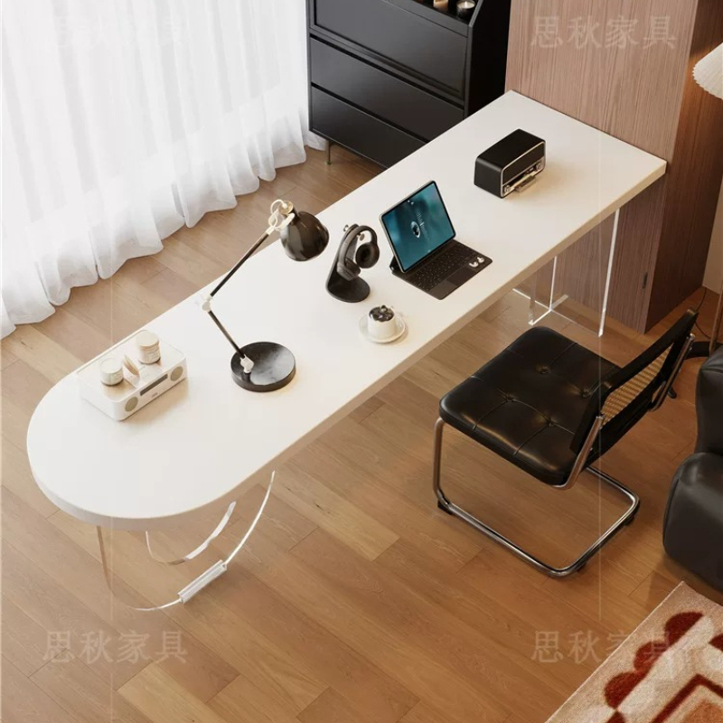 イタリアンスタイルの白い無垢材デスク北欧風クリエイティブオー - Bedroom Furniture のレビューと価格
