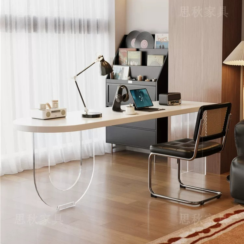 イタリアンスタイルの白い無垢材デスク北欧風クリエイティブオー - Bedroom Furniture のレビューと価格