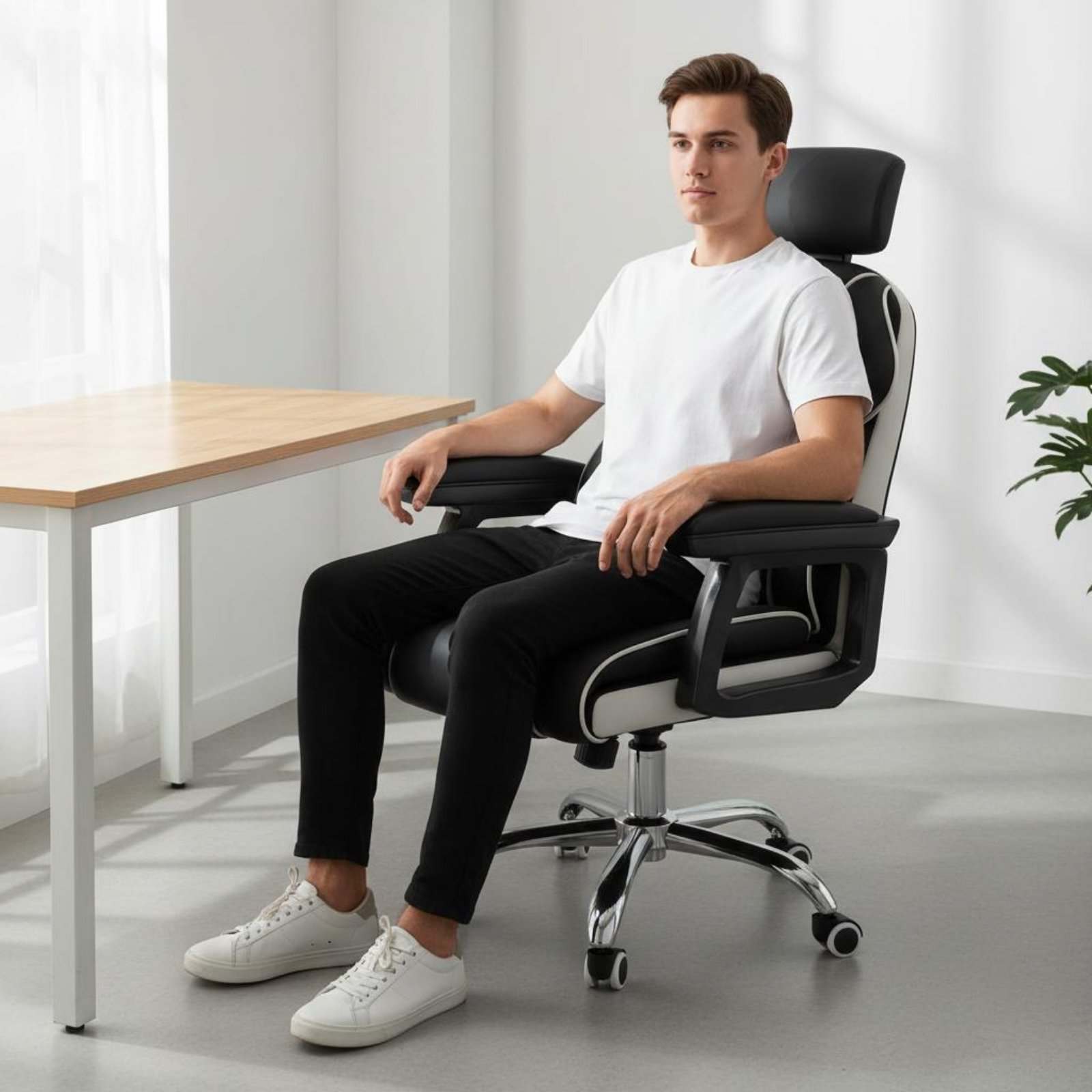 人間工学に基づいたゲーミングチェア、高さ調節可能、ハイバック - Bedroom Furniture のレビューと価格