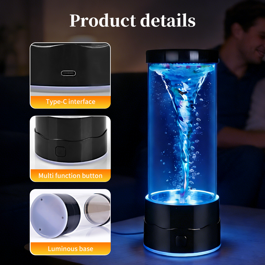 クリエイティブ LED トルネードナイトライト USB マル - Floating Nightstand With Led Light のレビューと価格