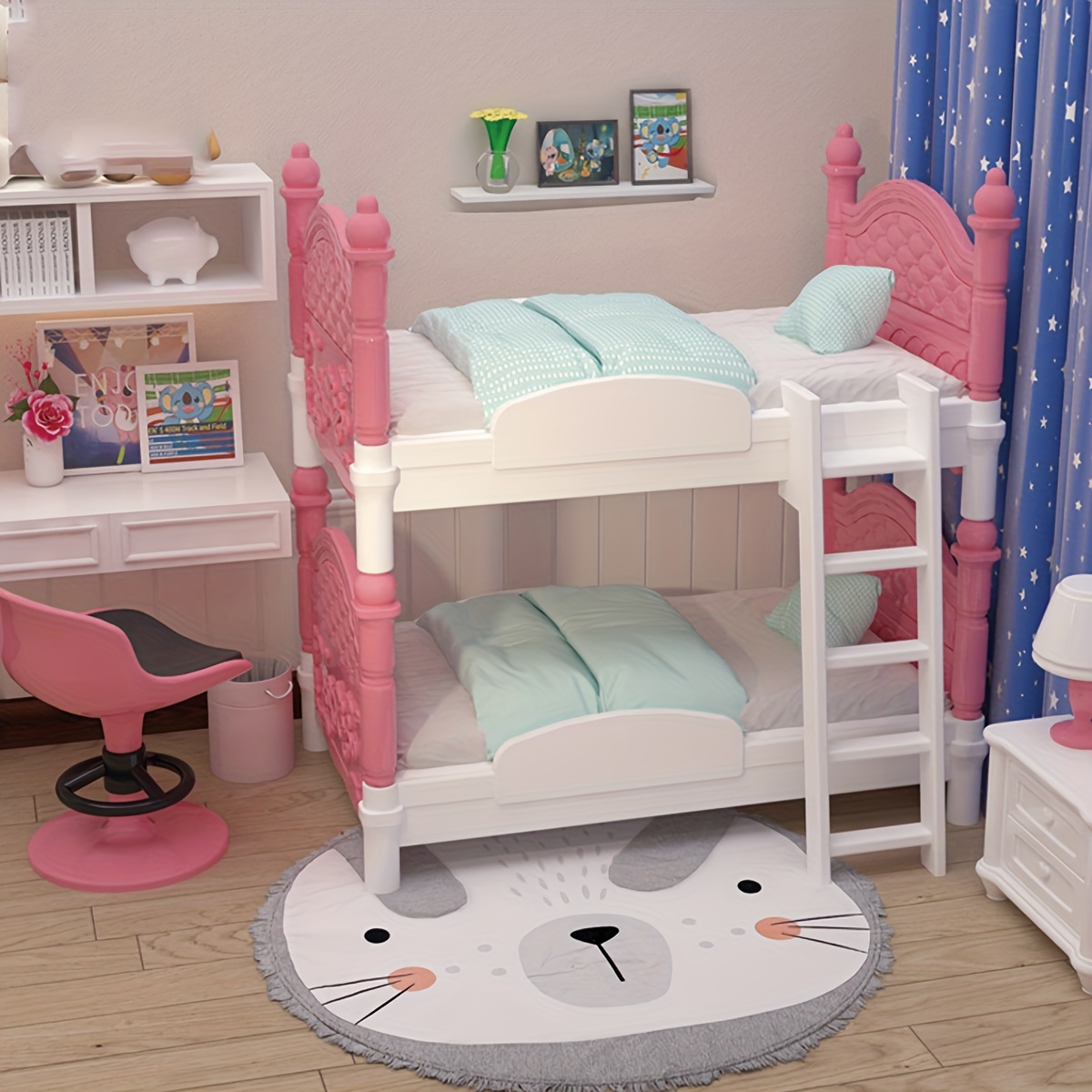 ミニチュアドールハウスダブルベッド寝室装飾玩具ドールハウスア - Bedroom Furniture のレビューと価格