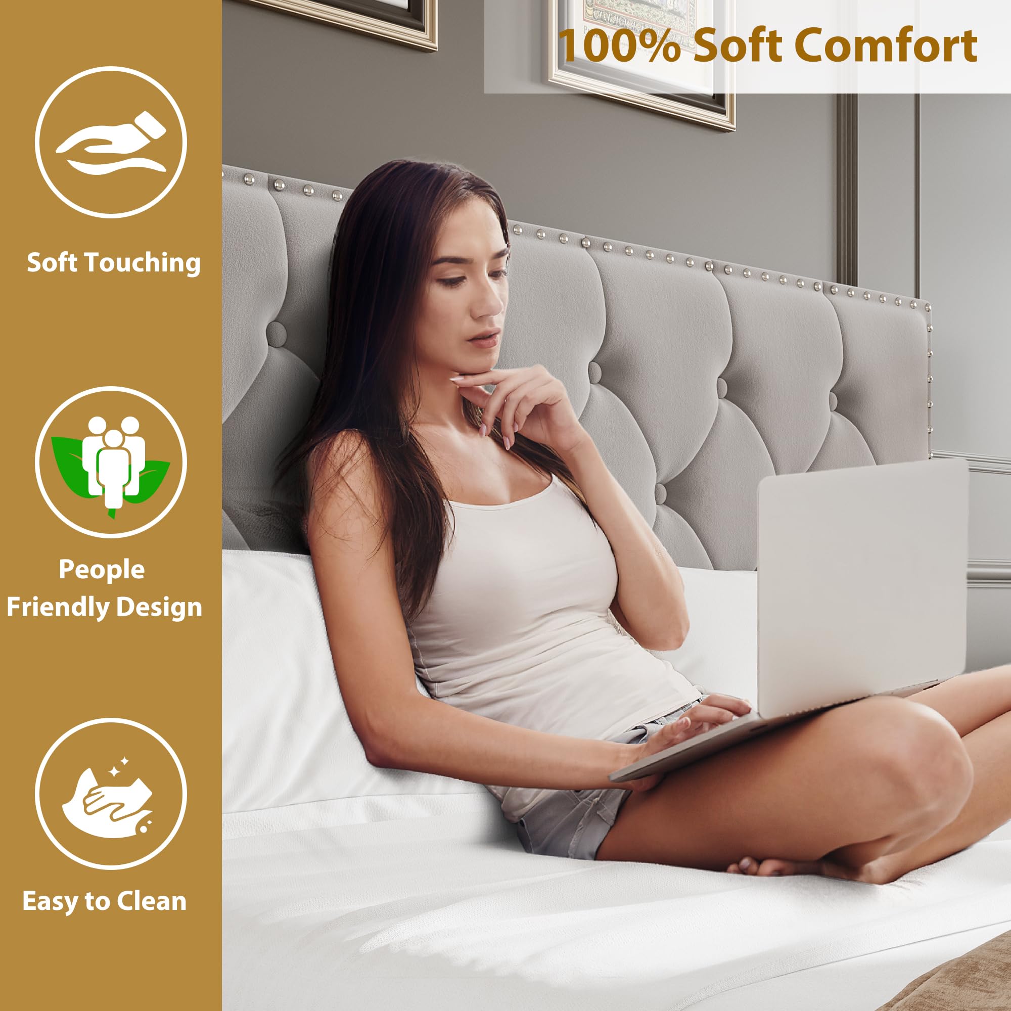キングサイズのベッドフレーム。収納引き出し2つ付き。アンティ - King Size Bed Frame With Storage Drawers のレビューと価格