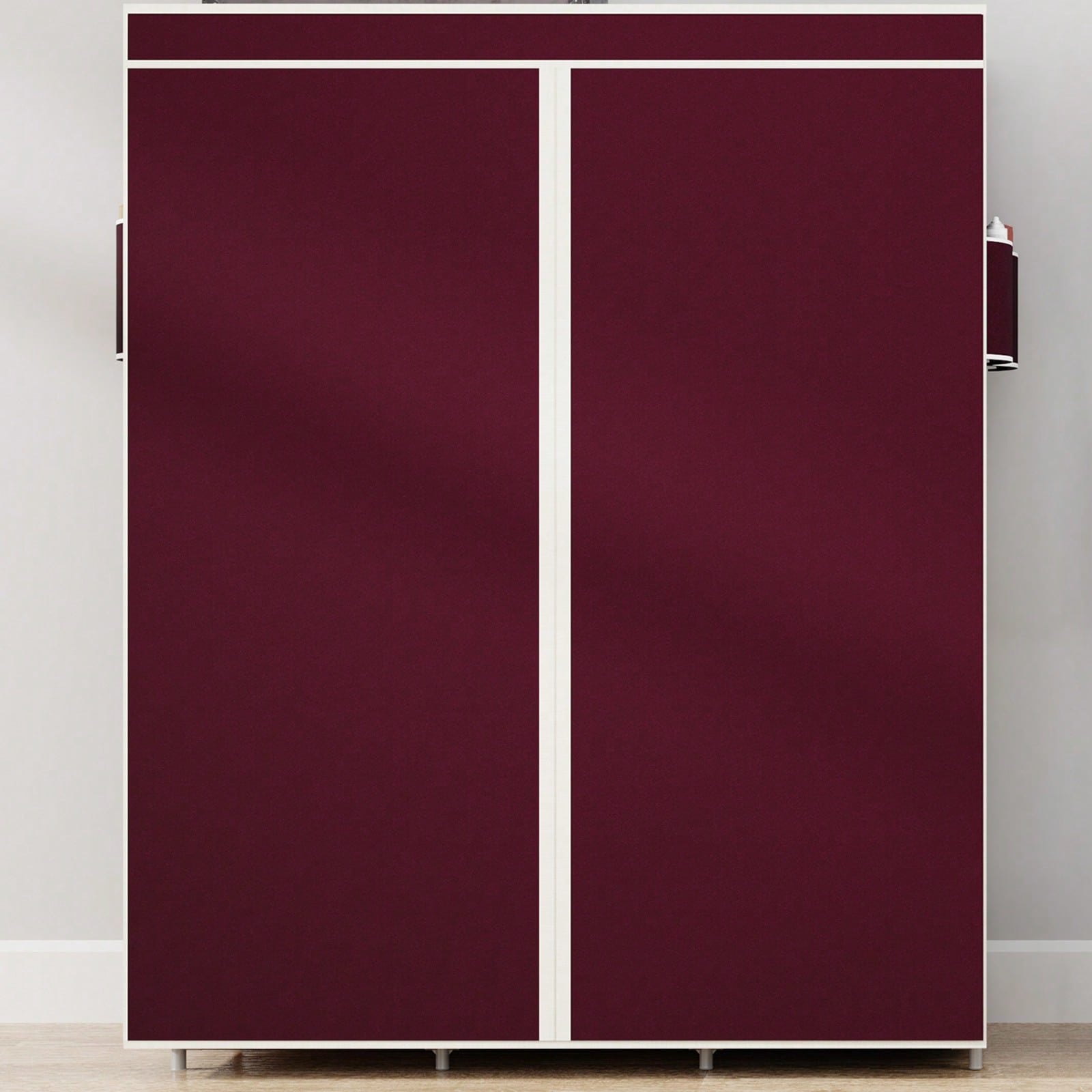 65インチのポータブルワードローブクローゼット、棚と吊り下げ - Wardrobe Closet Portable Fabric Cover のレビューと価格