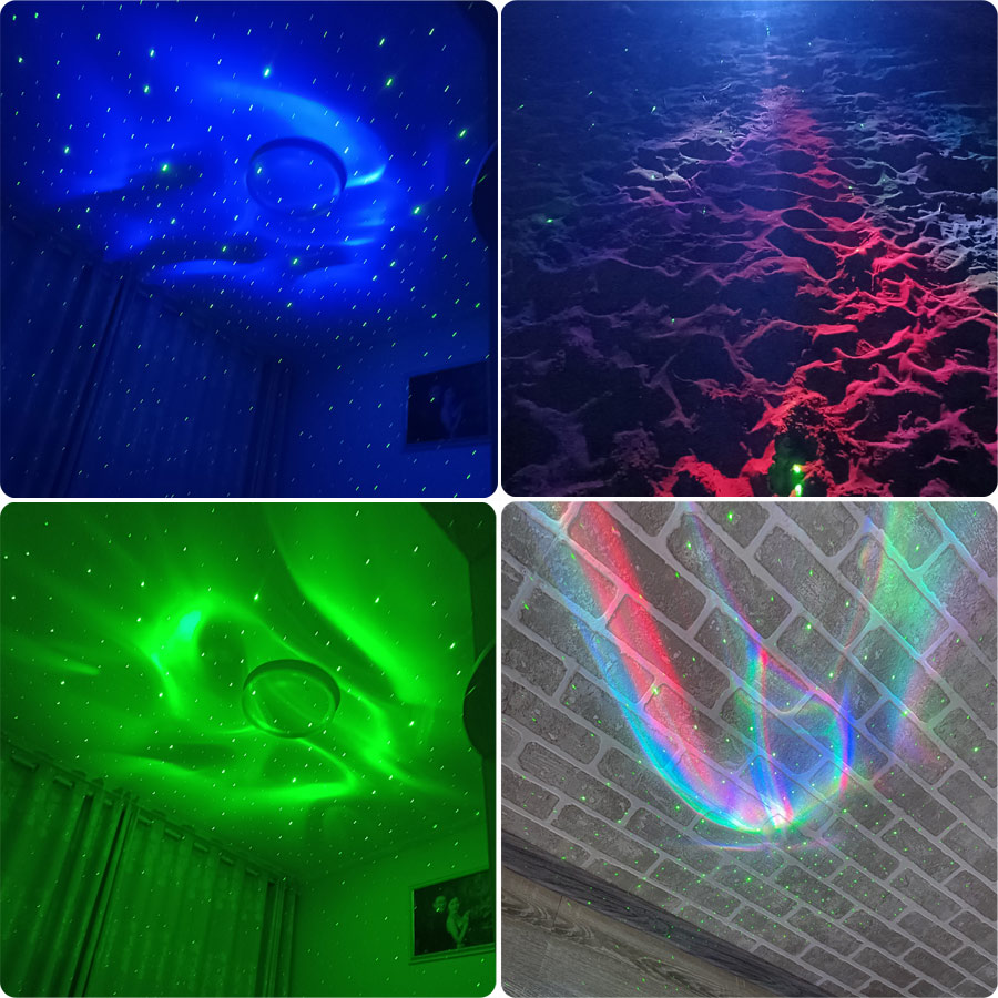 SA204 RGB LED モービルオーロラプロジェクター  - Floating Nightstand With Led Light のレビューと価格
