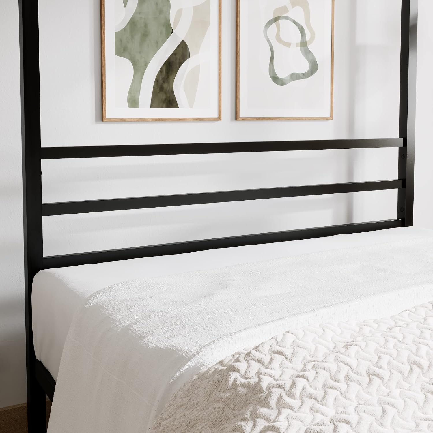 クイーンサイズの金属製キャノピーベッドフレーム、頑丈な構造、 - Canopy Bed Frame Metal Queen のレビューと価格